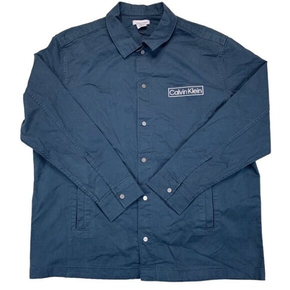 Calvin Klein Mens Relaxed Fit Box Logo Shirt Size M - Picture 1 of 10